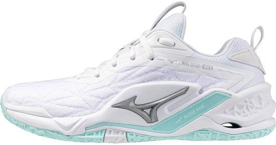 Mizuno Wave Stealth Neo 2 Dames Handbalschoenen Wit/Bluetint Maat 38