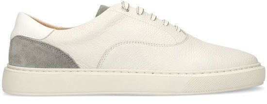 Manfield Heren Off White Leren Sneakers Maat 44