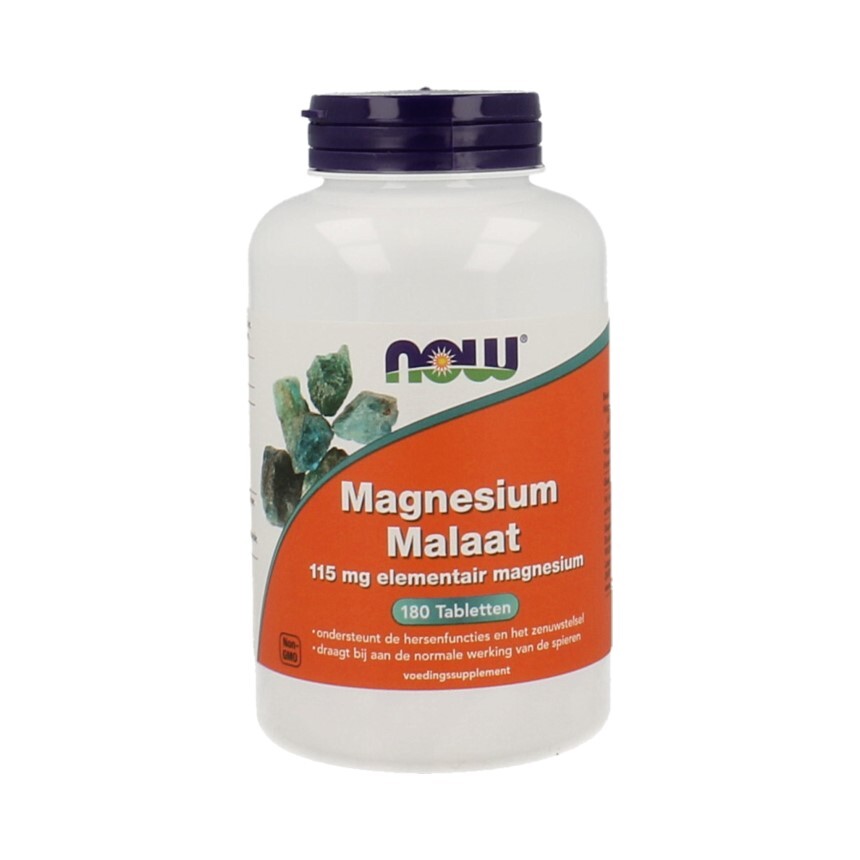 NOW Magnesium Malaat Tabletten 180st