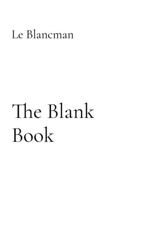 The Libri GmbH The Blank Book Paperback