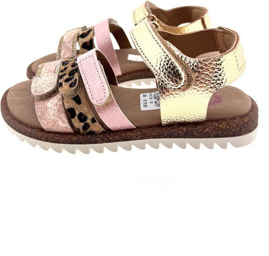 Develab 48534 sandalen goud/panterprint maat 31