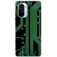 Xiaomi Poco F3, Xiaomi Poco F3 Pro Texture circuit geek bedrukt siliconen hoesje