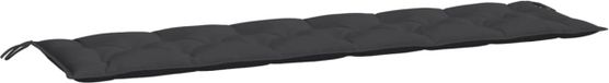 vidaXL Coussin de banc de jardin 200x50x7 cm tissu noir