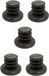 cyclingcolors 5 x lamellenstoppen ronde stoppen meubelglijders meubelpoten eindkappen rond kunststof (d = 7-8 mm)