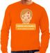 Bellatio Decorations Koningsdag sweater - verwen deze koning - Willem - heren - oranje S