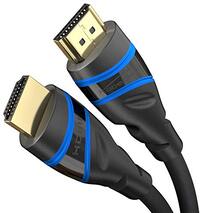 KabelDirekt – 3m – 8K HDMI 2.1 Ultra High Speed HDMI-kabel, gecertificeerd (48G, 8K@60Hz, nieuwste versie, officieel gecertificeerd voor perfecte kwaliteit, optimaal voor PS5/Xbox, blauw/zwart)