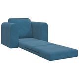 vidaXL - Slaapbank - Blauw - 98 x 71 x 83 cm - Fluweel