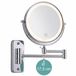 Relaxdays Make-up spiegel - 17,5 cm - LED verlichting - 10x vergroting - zilver