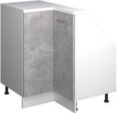 Vicco Rion Kast voor schuine wand Hoekkast – 75.6 x 81.6 cm met 1 deur Beton/Wit
