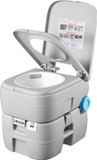 VEVOR Portable Toilet, 30L Detachable Waste Tank, 200 Flushes, Camping Toilet for Adults, Outdoor Travel Potty with Level Indicator, Suitable for RV Travel, Camping, Hiking, Boating and Road Trips