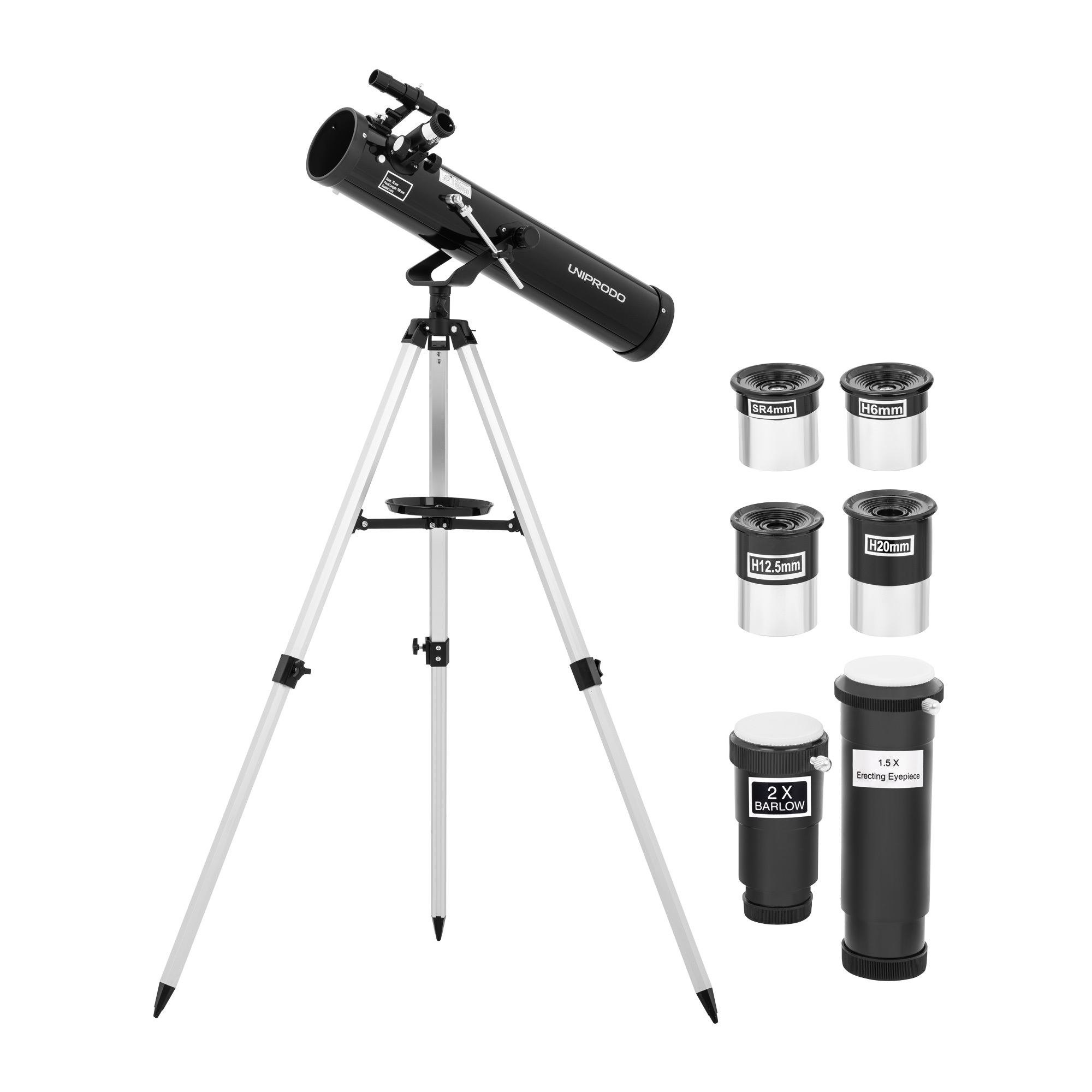 Uniprodo Telescoop - Ø 76 mm - 700 mm - statief