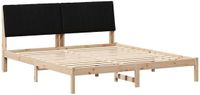 vidaXL Bedframe met hoofdeinde, bruin, 180 x 200 cm, massief grenenhout