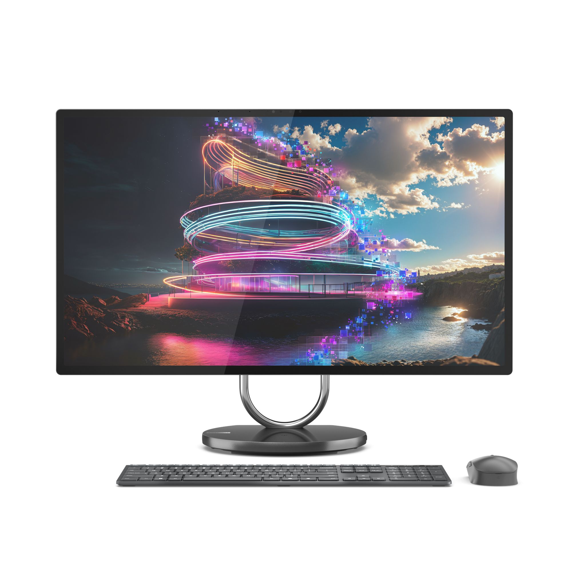 Lenovo Yoga AIO 32ILL10 31.5" All-in-One PC - Intel Core Ultra 7, 32GB RAM, 1TB SSD, NVIDIA GeForce RTX 4050, Windows 11 Home - Grey