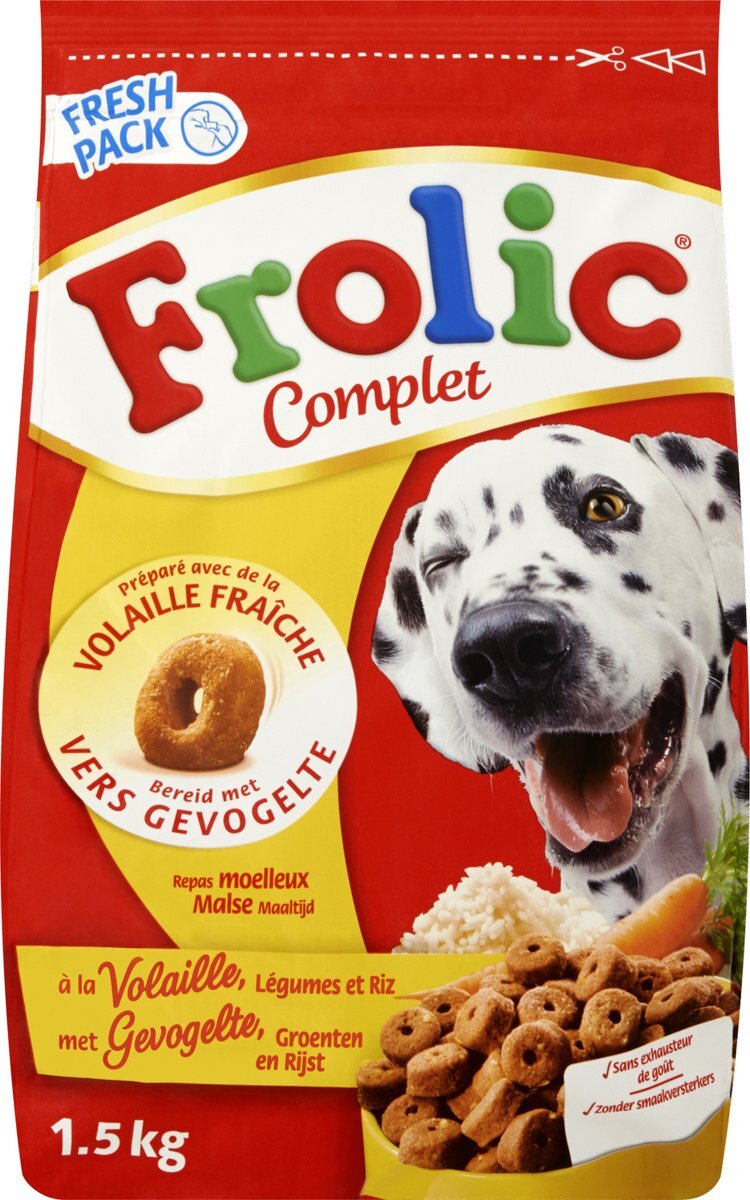 FROLIC Droog - Gevogelte - Hondenvoer - 1.5 kg