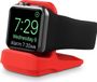 By Qubix Qubix - Siliconen Apple Watch houder - Rood - Geschikt voor alle series Apple Watch standaard - docking station