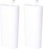 Gondol Plastics Radiatorbak luchtbevochtiger - 2x - waterverdamper - wit - kunststof - 22 x 9 cm