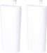 Gondol Plastics Radiatorbak luchtbevochtiger - 2x - waterverdamper - wit - kunststof - 22 x 9 cm