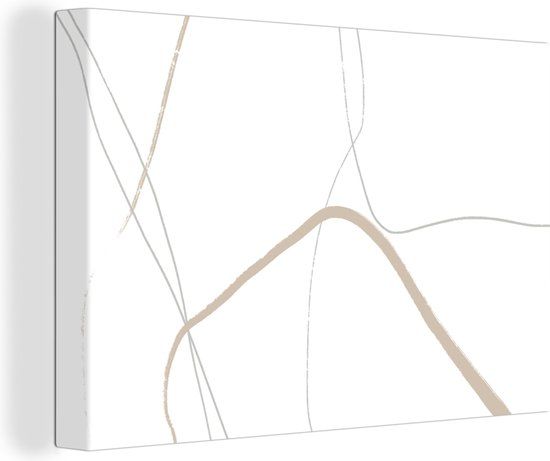 OneMillionCanvasses Canvas Schilderij Abstract - Minimalisme - Line art - 120x80 cm - Wanddecoratie