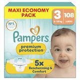 Pampers Premium Protection Maat 3, 108 Luiers, 6-10kg