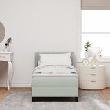 vidaXL Boxspring bed met hoofdeinde Lichtgrijs 80 x 200 cm Fluweel
