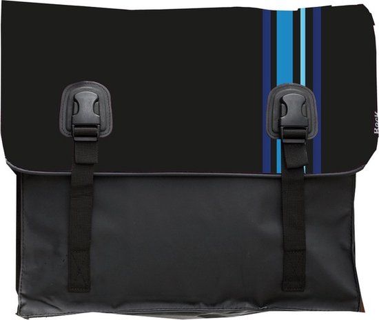 BECK Classic Dubbele Fietstas Waterafstotend Zwart/Blauw 46L