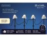 Lumineo LED piquet l380h20 cm noir/blanc chaud éclairage de Noël