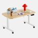 Bureau électrique, 100x60 cm, blanc/chêne