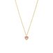 Lucardi Dames Stalen goldplated ketting vintage roze hart