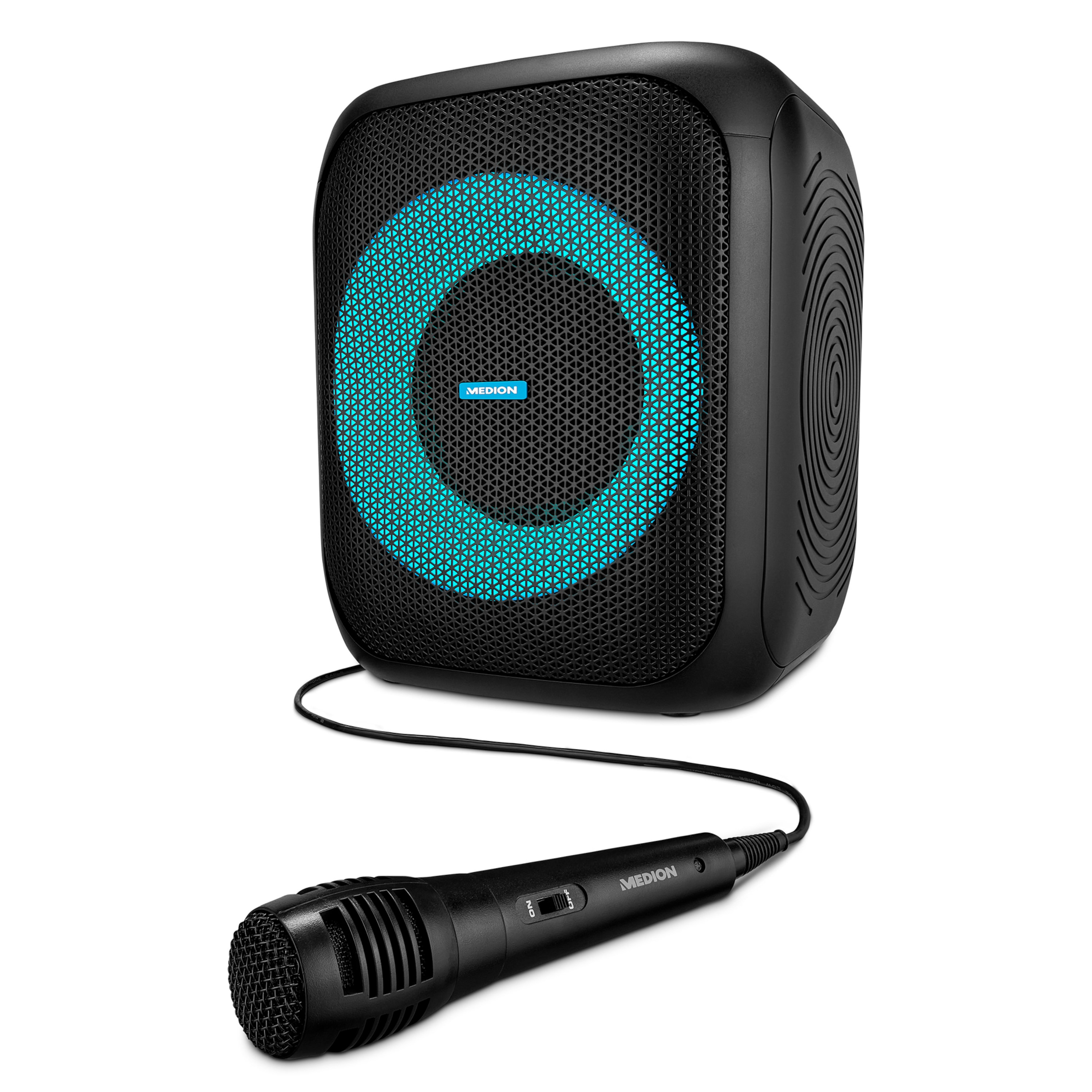 MEDION LIFE S61991 - Party Box - Party Speaker met microfon - Bluetooth - Karaoke - LED - 500 Watt - Accu - TWS - IPX4