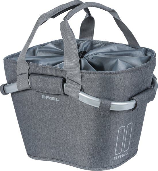 Basil 2Day Carry All Rear Bicycle Basket - 15L - Grey Melee