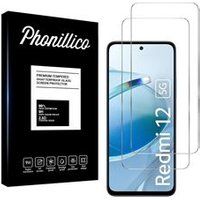 Phonillico® Xiaomi Redmi 12 5G Gehard Glas (2 Stuks)