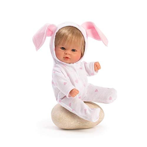 Muñecas Así Bonboniere met pyjama en oren, blond haar en grijze ogen - 20 cm