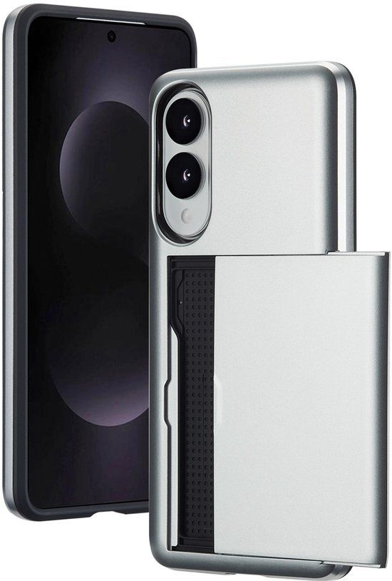 imoshion Hoesje met Pasjeshouder - Geschikt voor Samsung Galaxy S25 Edge - Grijs
