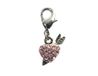 INNSPIRO NICE CHARMS metalen hanger hart met 15 gelijkenissen met karabijnhaak 10 x 15 mm 25 u, 5x17mm., Metaal, Geen edelsteen