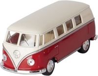 Goki Modelauto Volkswagen T1 two-tone - rood/wit - 13,5 cm - speelgoed auto schaalmodel - miniatuur model