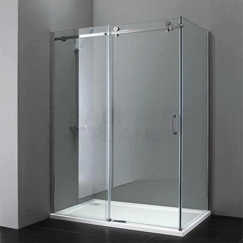 Badkamerplanet Douchecabine met Schuifdeur + Vaste Wand 120x80 cm