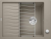 BLANCO ELON 45 S | 65 x 50 x 20,2 cm, voor 45 cm brede onderkasten, onderhoudsvriendelijk oppervlak, grote wastafel, omkeerbaar