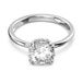 Swarovski Constella cocktailring, ronde taille, wit, gerhodineerd metaal