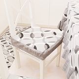 PETTI Artigiani Italiani - Set van 2 elastische keukenstoelkussens met elastische band 40 x 40 cm - Grijs patroon - 100% Made in Italy