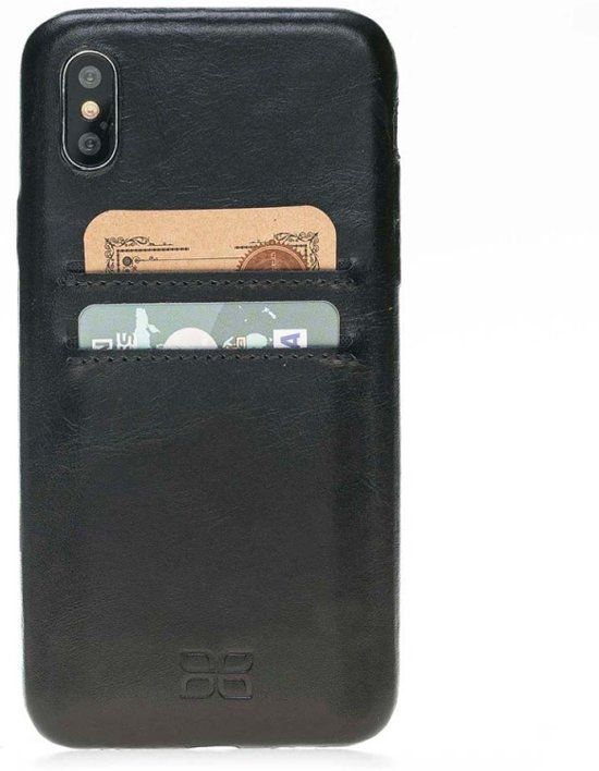 Bouletta iPhone Xs Max Back Cover met vakjes - Pure Black