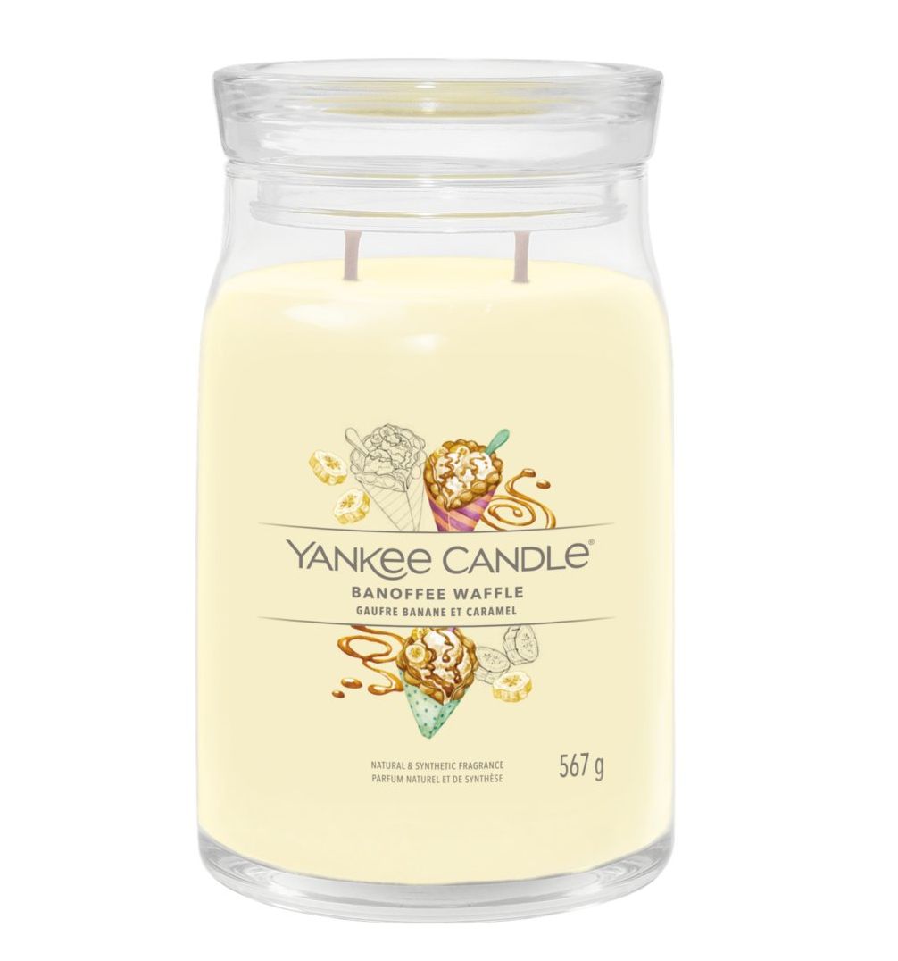 Yankee Candle Banoffee Waffle Geurkaars - Cylinder - 90 uur - Geel