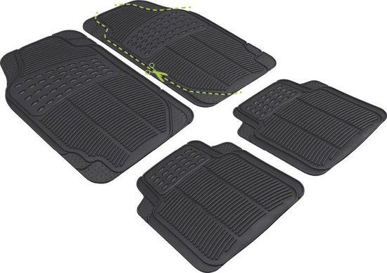 Automatten Spartacus 4 stuks - Universeel - Zwart - Rubber