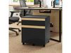 Vinsetto Caisson de bureau à roulettes avec 2 tiroirs coulissants trieur à dossiers 48 x 40 x 59,5 cm noir