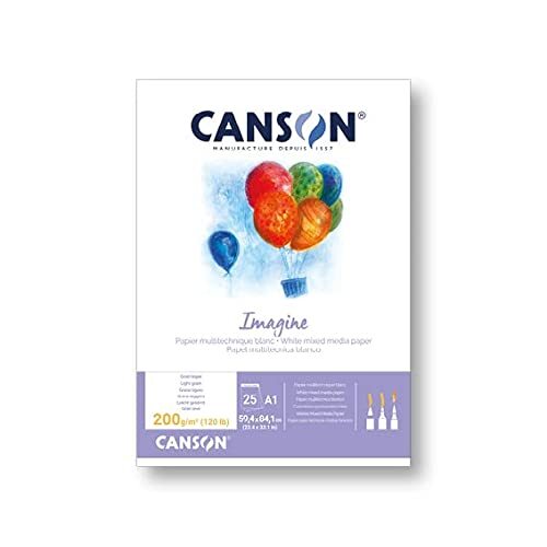 Canson 200005969 Imagine Mix-Media papier, A1, Wit