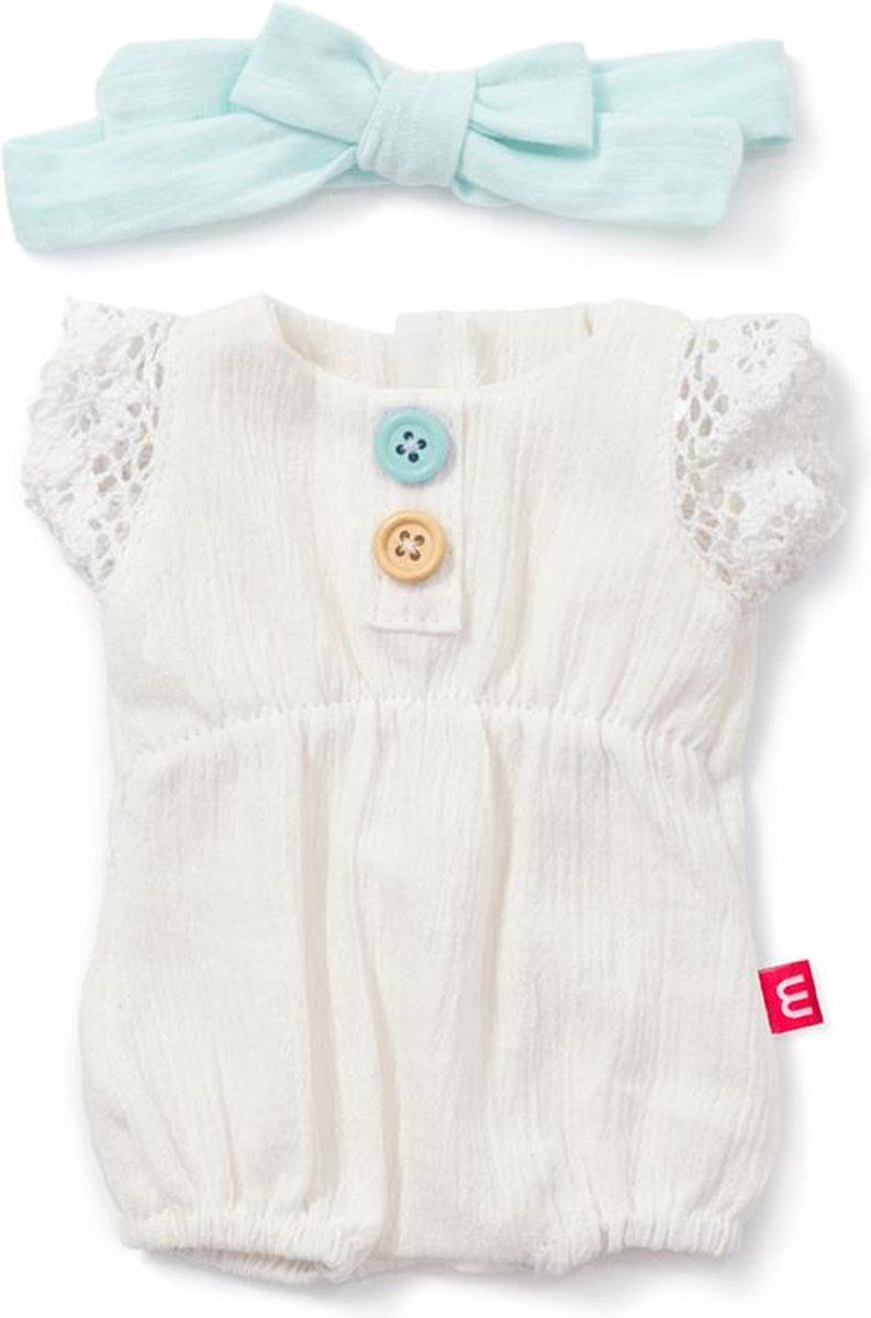 Miniland Kledingset Wit-Lichtblauw 38 cm - 8413082315689