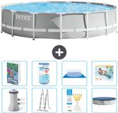 Intex Rond Prism Frame Zwembad - 457 x 107 cm - Grijs