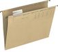 Q-Connect KF00555 UniReg/set van 25 hangmappen en accessoires voor DIN A4 bruin 250 g/m² organisatiedruk zwart met verwisselbare Blanco etiketten / metalen ophangrails