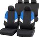 WALSER CarComfort Autostoelhoes Cala complete set - universele autostoelhoezen zwart-blauw - stoelhoezen polyester