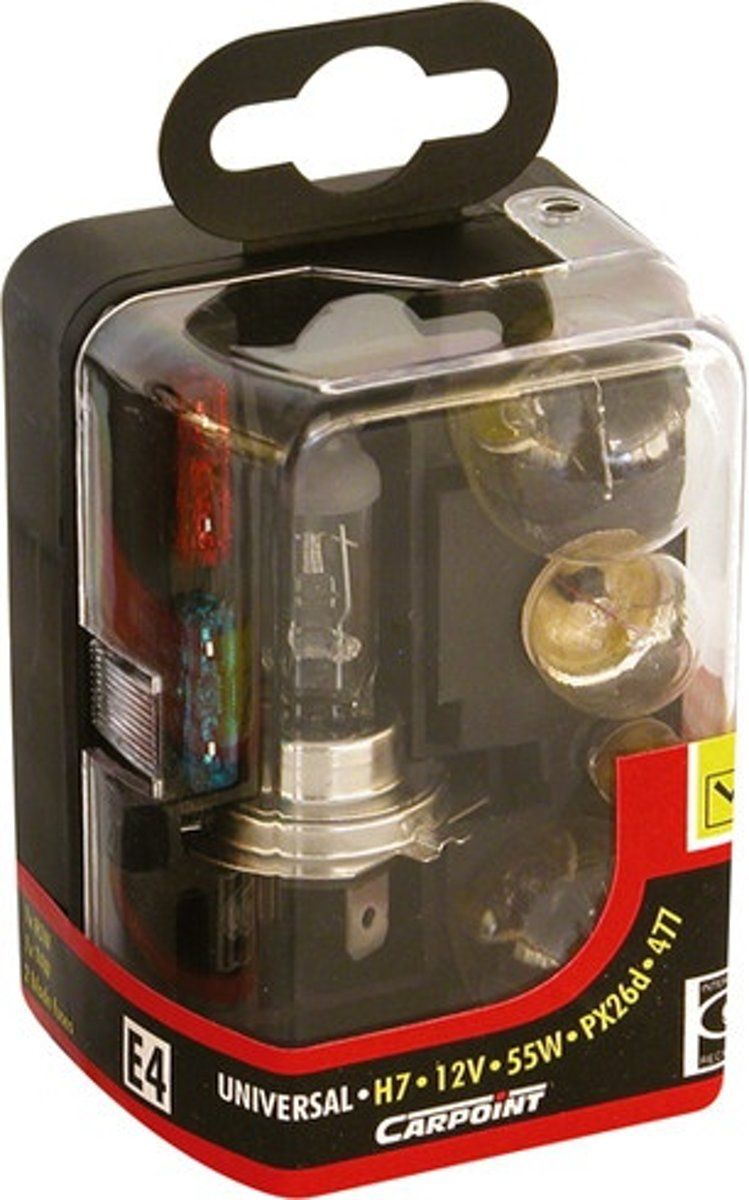 Carpoint Reservelampenset Auto H7 12 Volt 7-delig