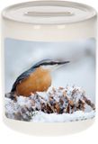 Bellatio Decorations Shoppartners Bv Dieren boomklever vogel foto spaarpot 9 cm jongens en meisjes - Cadeau spaarpotten boomklever vogel vogels liefhebber